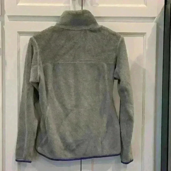 PATAGONIA Womens Small RE-TOOL SNAP-T Gray purple Fleece Pullover Jacket - Picture 2 of 5